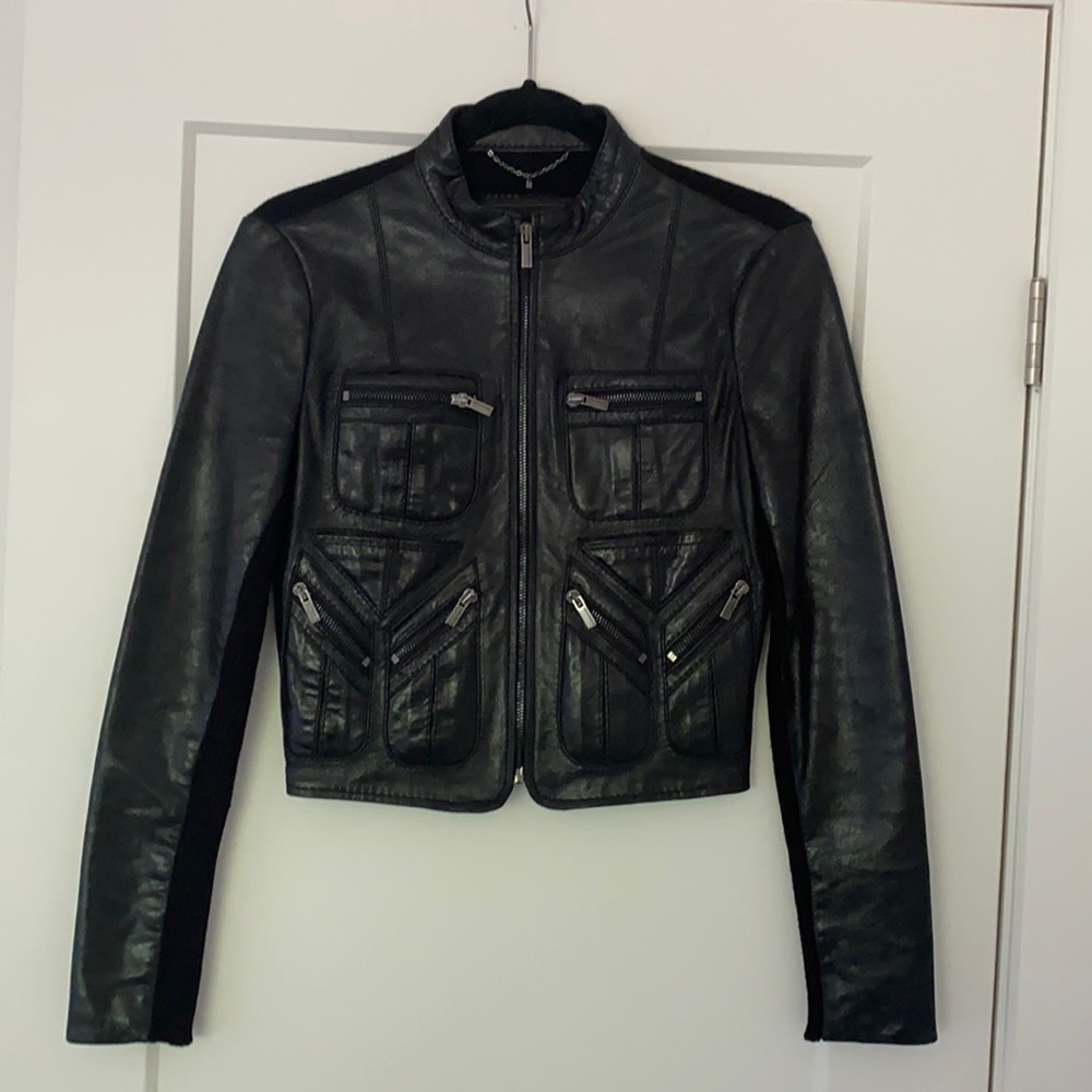 BCBG leather jacket